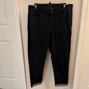 NYDJ Women's Black Straight Leg Jeans